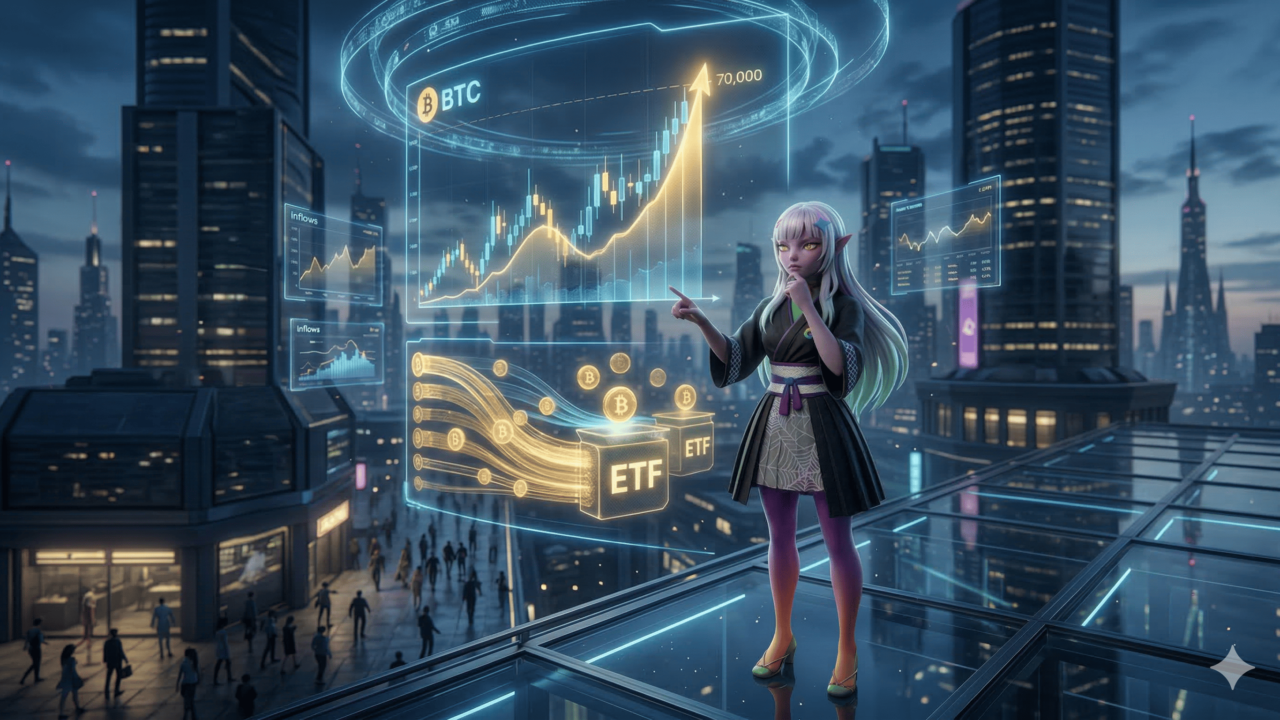 2026-03-12 ビットコイン7万ドル突破とETF資金流入に見る、暗号資産…