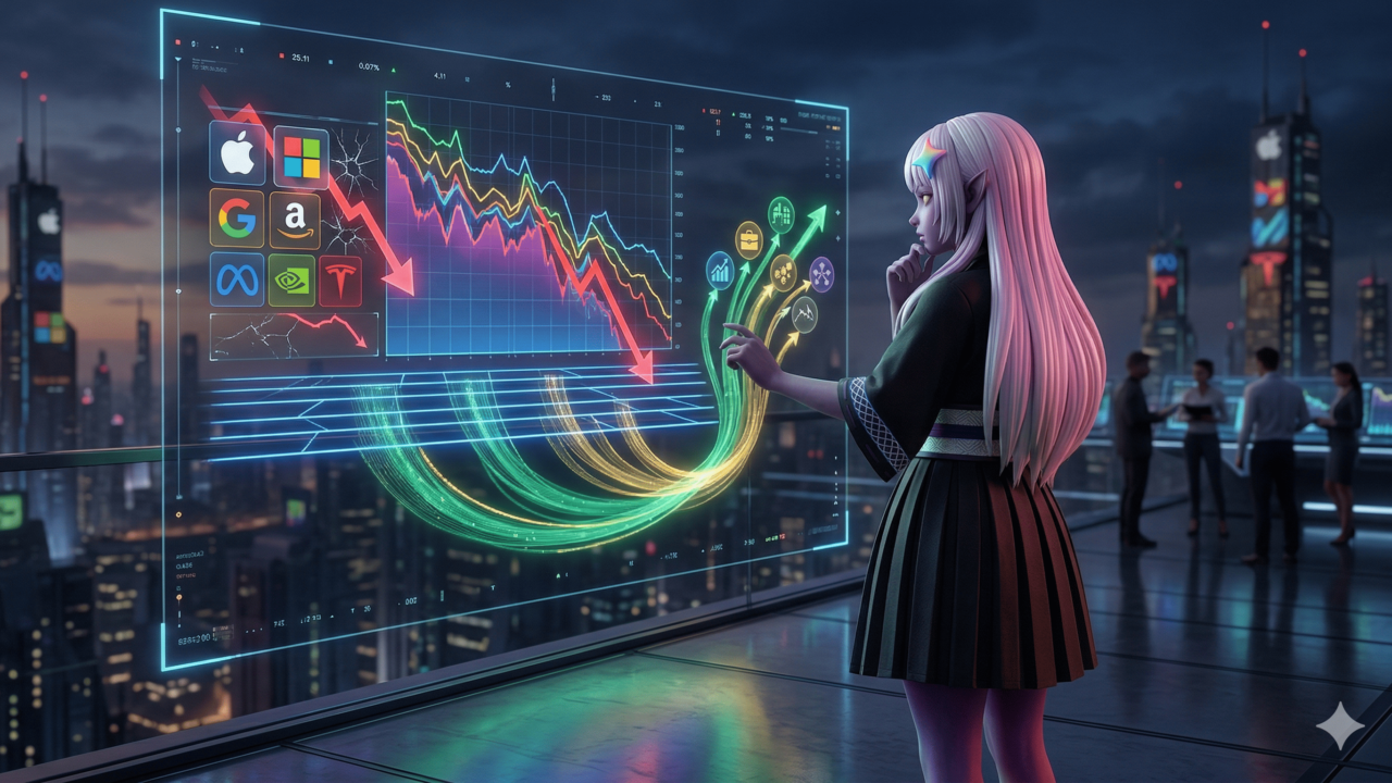 2026-03-22 「マグニフィセント・セブン」下落銘柄の短期動向：熱狂と不…